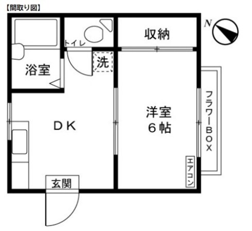 ロータスハイツBの物件間取画像